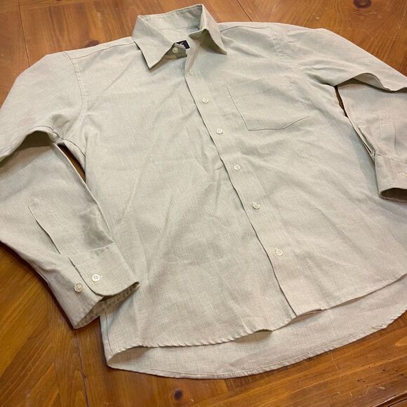 Lexus Khaki Color Collared Button Up Long Sleeve Shirt Mens Large - Picture 1 of 9